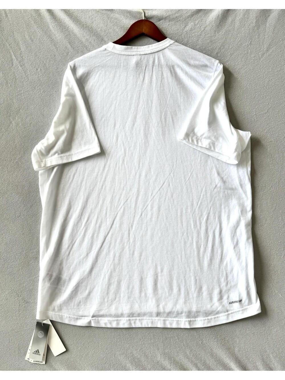 Adidas Aeroready White Training Shirt Mens XL Primegreen Gym Workout Tee NWT - Picture 9 of 9